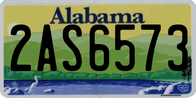 AL license plate 2AS6573