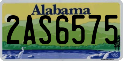 AL license plate 2AS6575