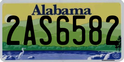 AL license plate 2AS6582