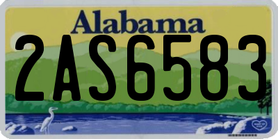 AL license plate 2AS6583