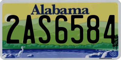 AL license plate 2AS6584