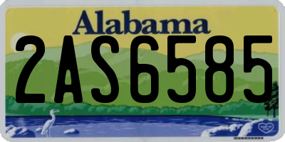 AL license plate 2AS6585