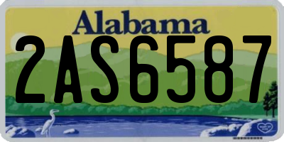AL license plate 2AS6587