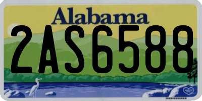 AL license plate 2AS6588