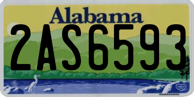 AL license plate 2AS6593