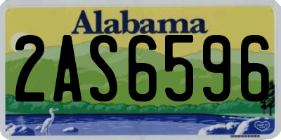 AL license plate 2AS6596