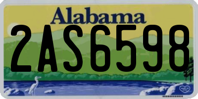 AL license plate 2AS6598