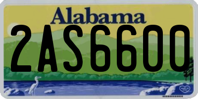 AL license plate 2AS6600