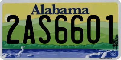 AL license plate 2AS6601