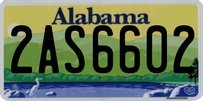 AL license plate 2AS6602