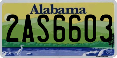 AL license plate 2AS6603