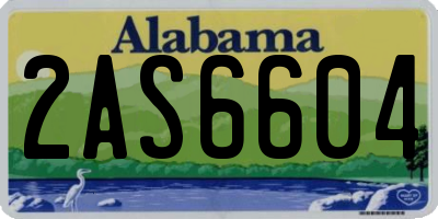 AL license plate 2AS6604