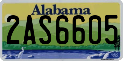 AL license plate 2AS6605