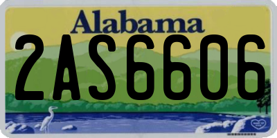 AL license plate 2AS6606