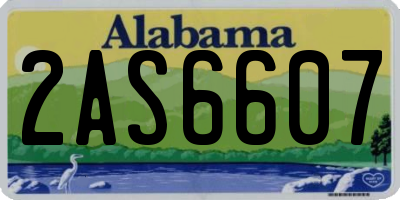 AL license plate 2AS6607