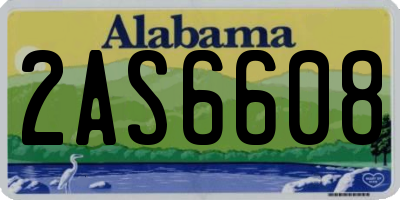 AL license plate 2AS6608