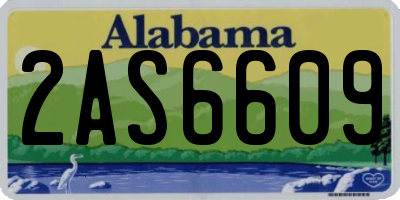 AL license plate 2AS6609
