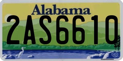AL license plate 2AS6610