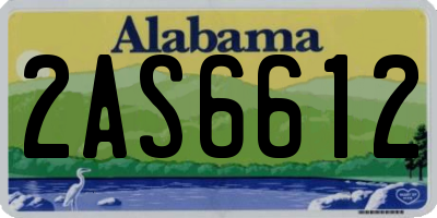 AL license plate 2AS6612
