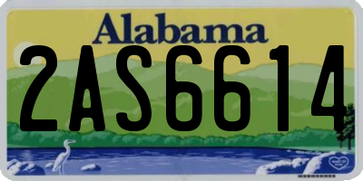 AL license plate 2AS6614