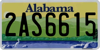 AL license plate 2AS6615