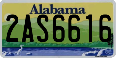 AL license plate 2AS6616