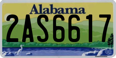 AL license plate 2AS6617