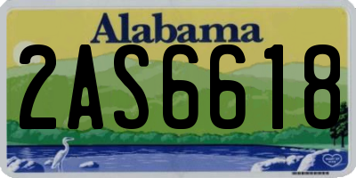 AL license plate 2AS6618