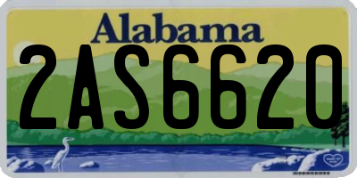 AL license plate 2AS6620