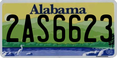 AL license plate 2AS6623