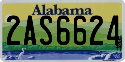 AL license plate 2AS6624