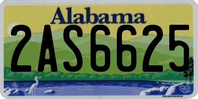 AL license plate 2AS6625