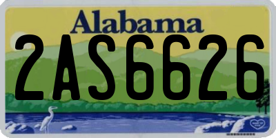 AL license plate 2AS6626