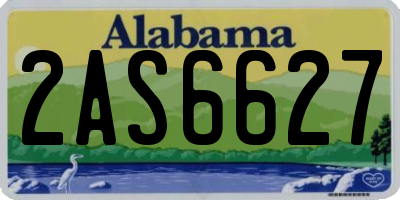 AL license plate 2AS6627