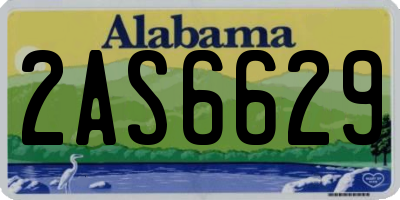 AL license plate 2AS6629