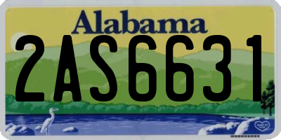 AL license plate 2AS6631