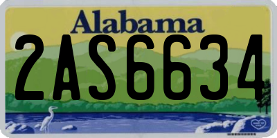AL license plate 2AS6634