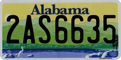 AL license plate 2AS6635