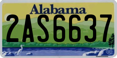 AL license plate 2AS6637