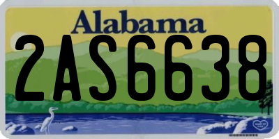 AL license plate 2AS6638