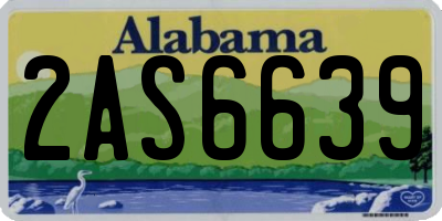 AL license plate 2AS6639