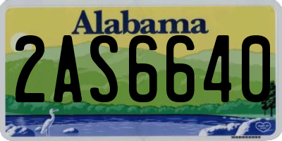 AL license plate 2AS6640