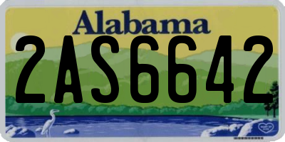 AL license plate 2AS6642