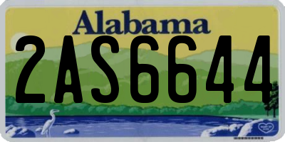 AL license plate 2AS6644