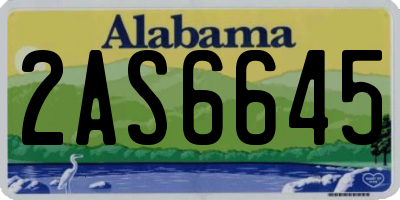 AL license plate 2AS6645