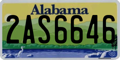 AL license plate 2AS6646
