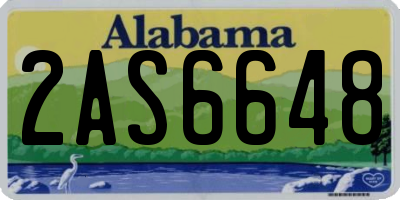 AL license plate 2AS6648