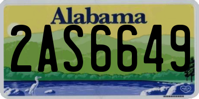AL license plate 2AS6649
