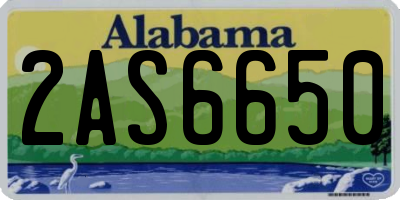 AL license plate 2AS6650