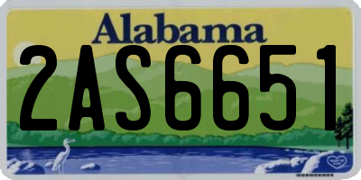 AL license plate 2AS6651